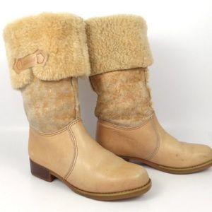 Blondo Shearling/Suede and Leather Boots Size 9